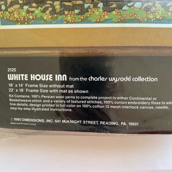 Vintage NOS White House Inn Dimensions Needlepoint Kit #2125 1980 New - Picture 4 of 6
